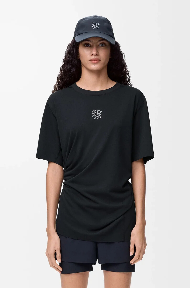 funktions-t-shirt aus jersey schwarz