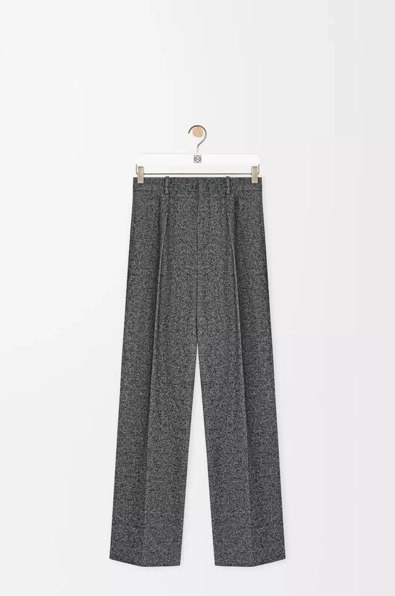 hose aus wollmischung grau melange