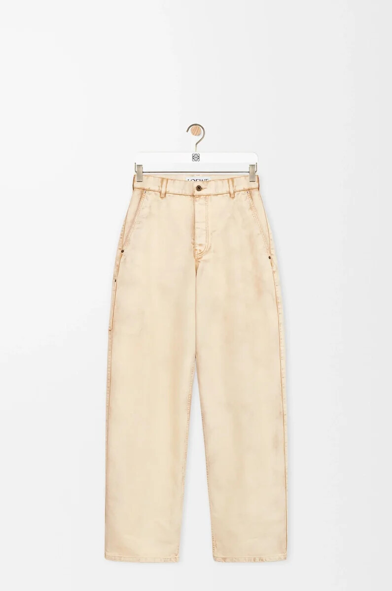 hose aus baumwolle beige