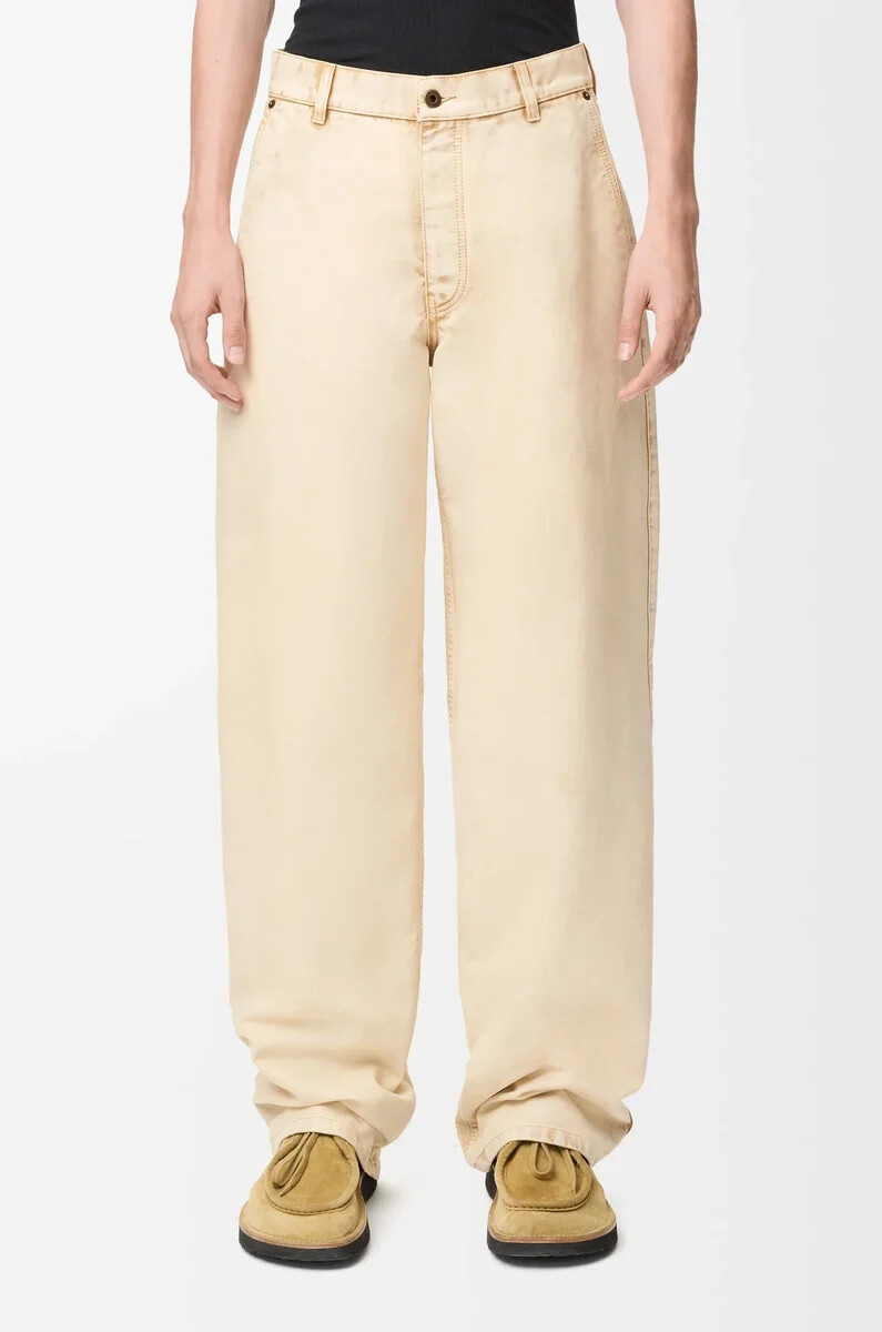 hose aus baumwolle beige