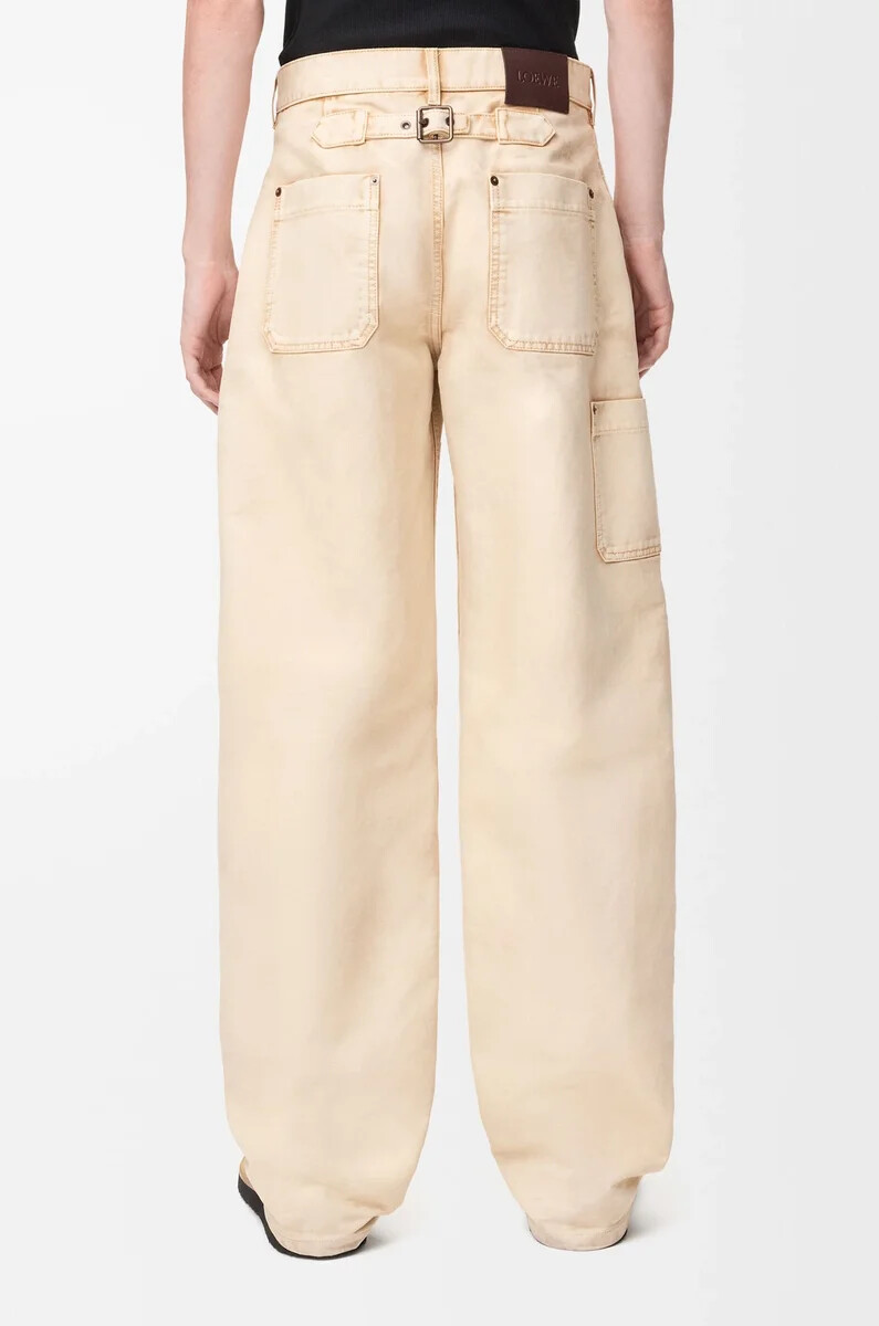 hose aus baumwolle beige