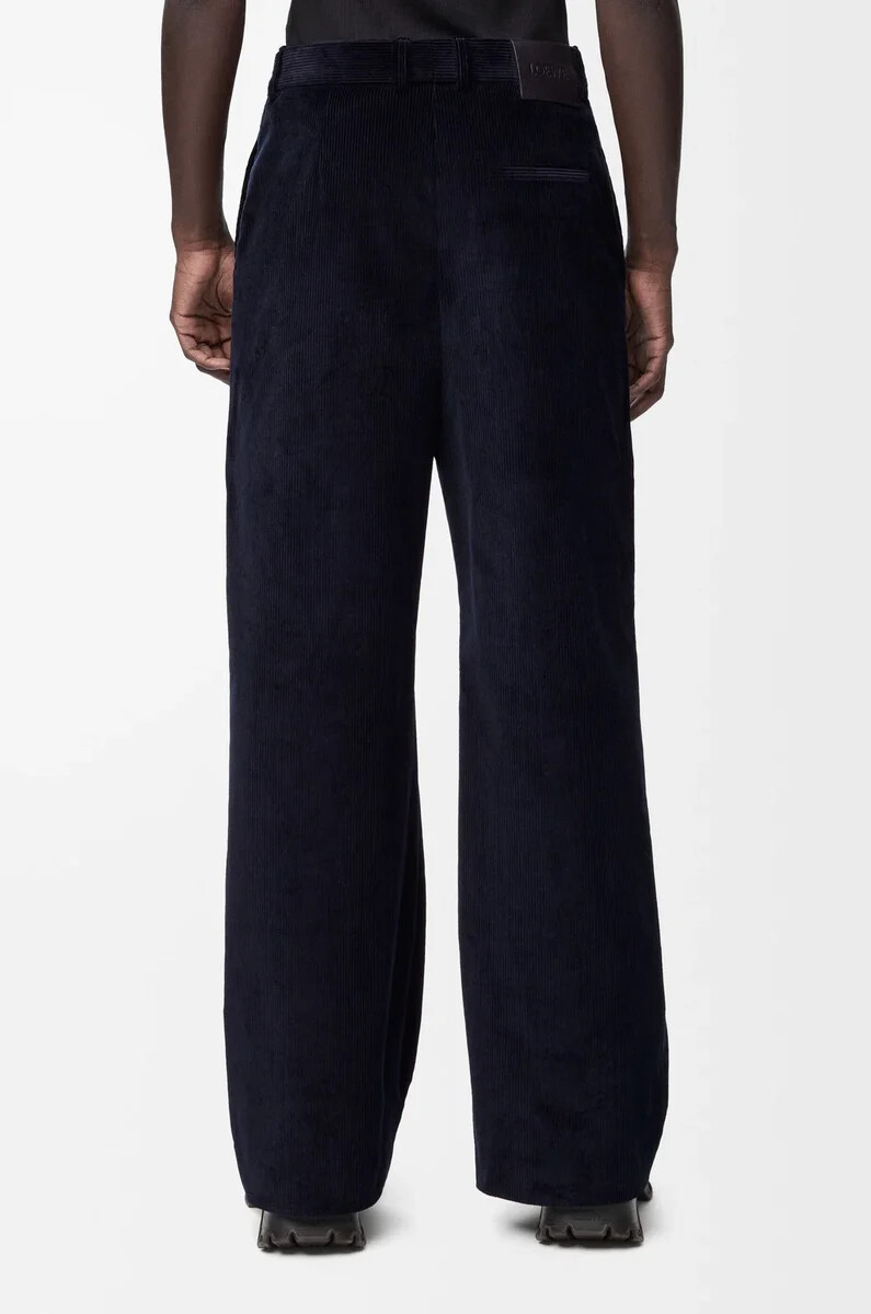hybridhose aus baumwolle und wolle dunkelblaumarineblau