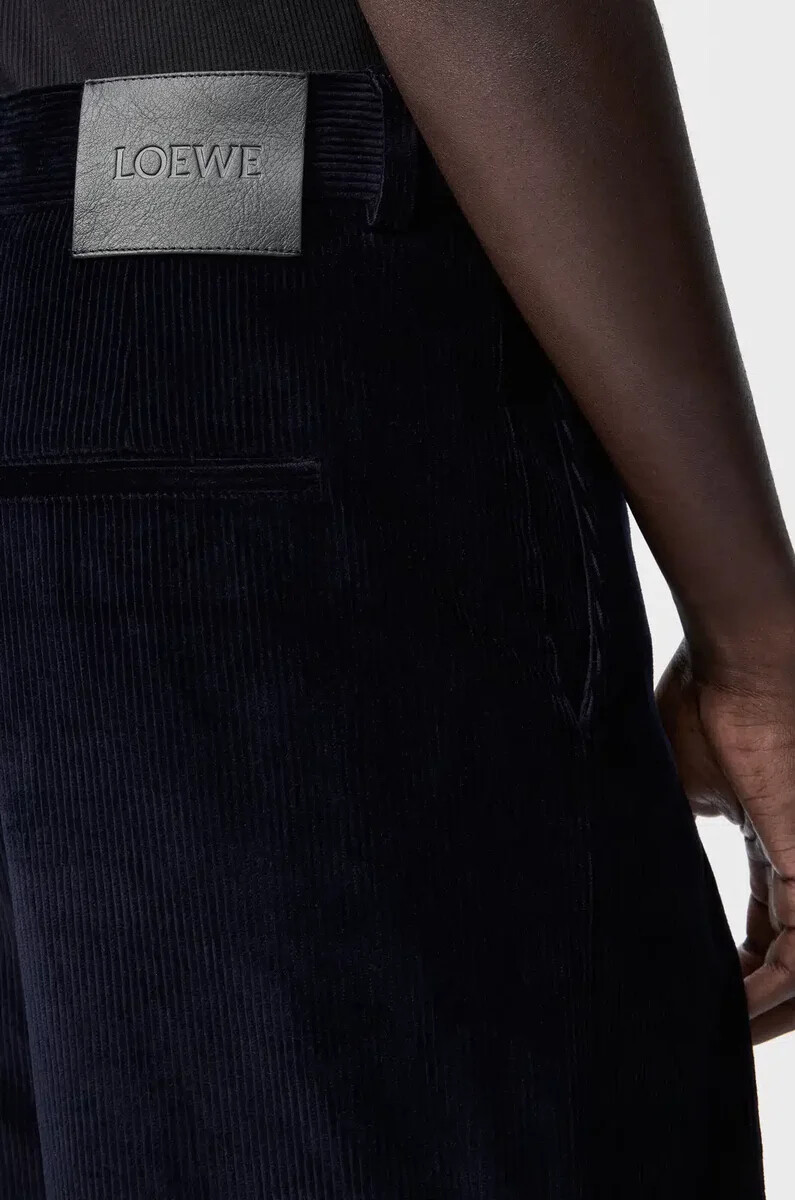 hybridhose aus baumwolle und wolle dunkelblaumarineblau