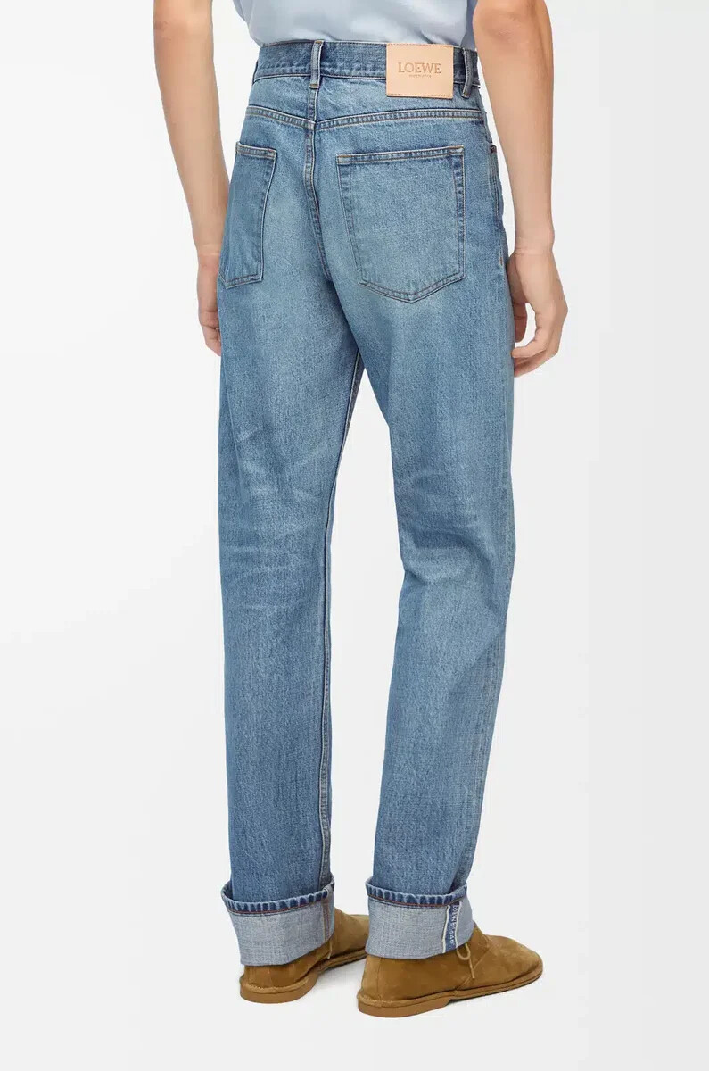 jeans mit geradem bein in denim-vintage-blau