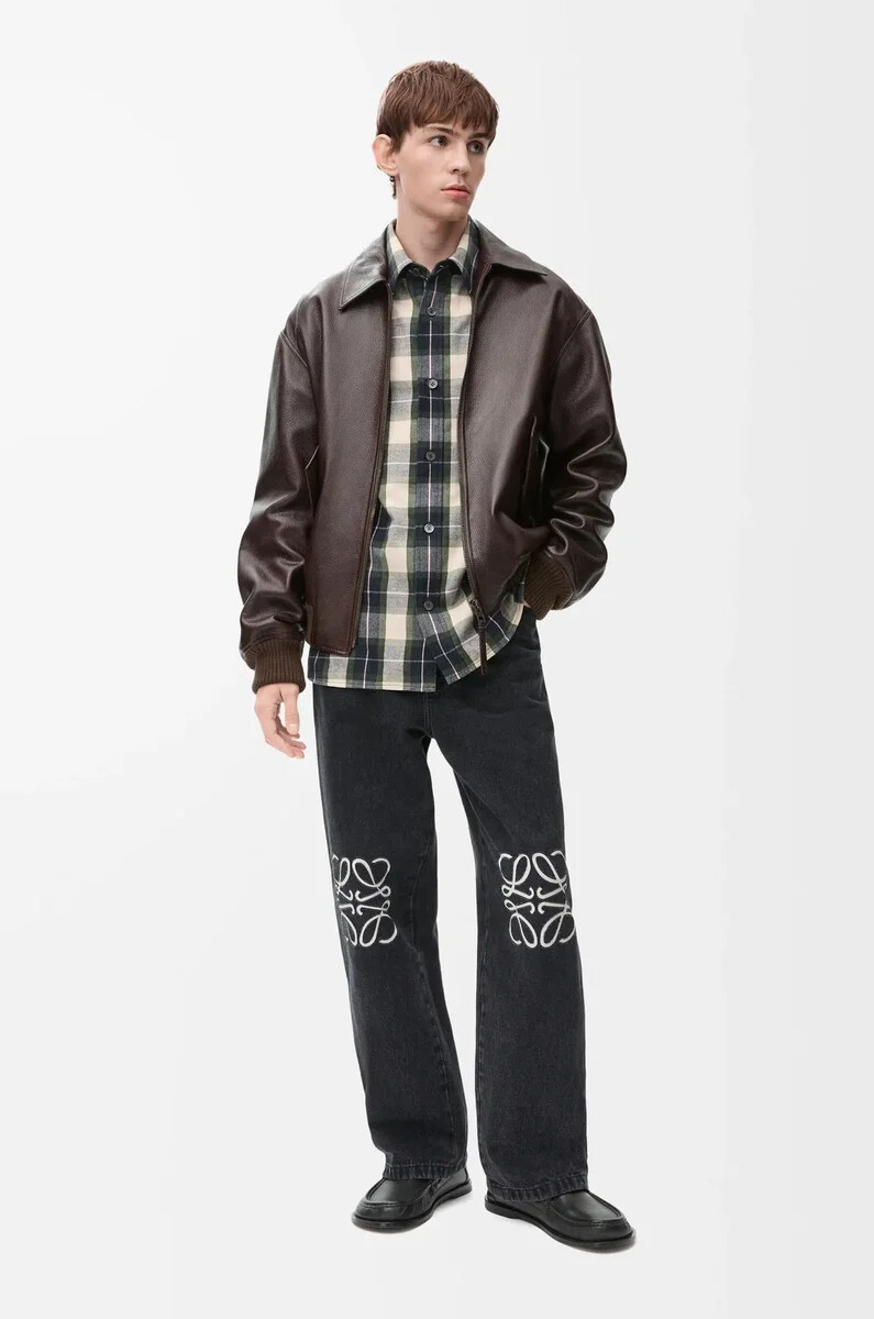 anagram baggy jeans aus schwarzem denim