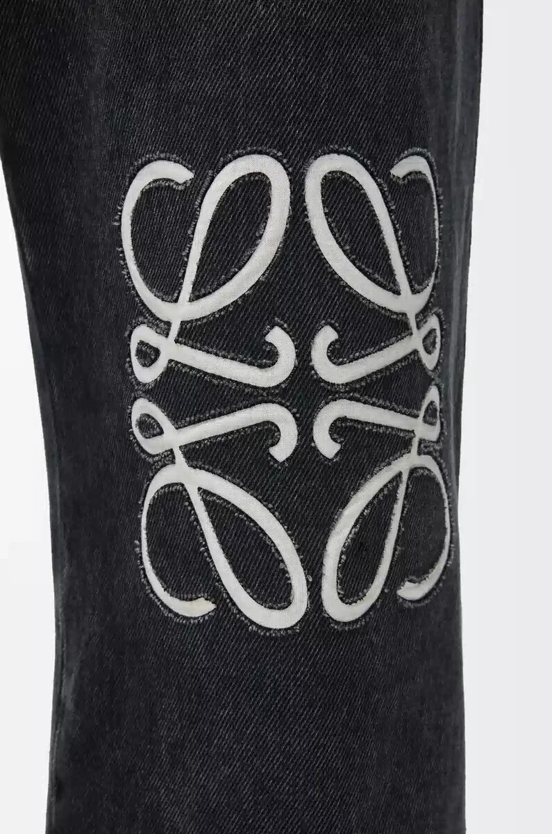 anagram baggy jeans aus schwarzem denim