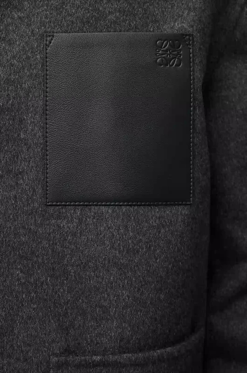 arbeitsjacke aus wolle und kaschmir anthrazit meliert