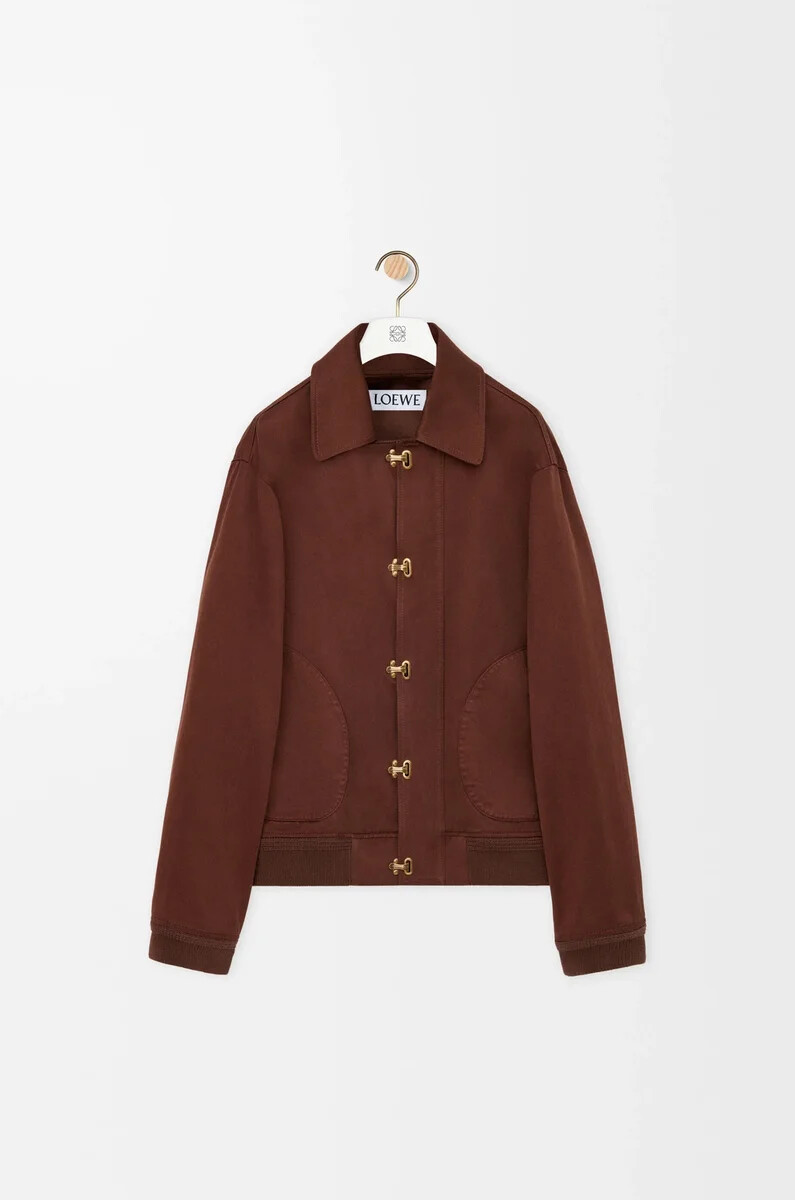jacke aus baumwolle braundunkelbraun