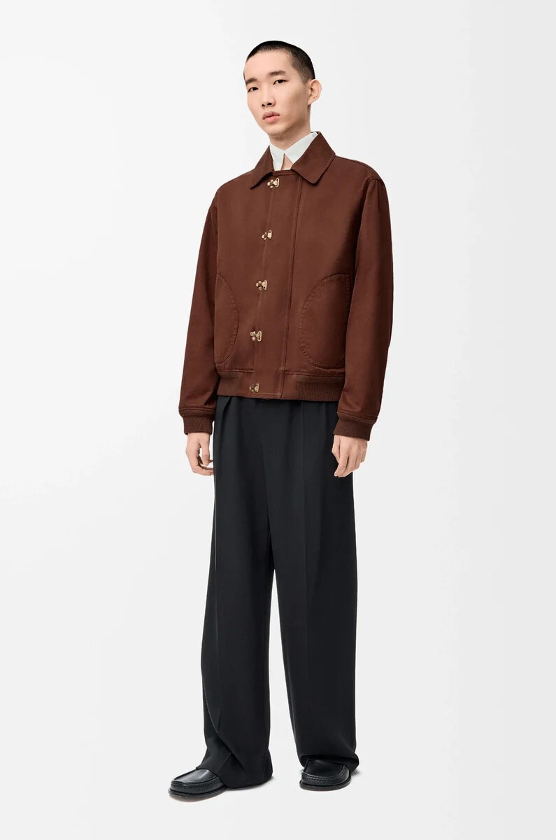 jacke aus baumwolle braundunkelbraun