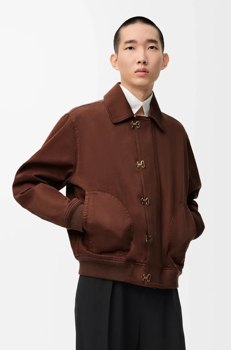 jacke aus baumwolle braundunkelbraun