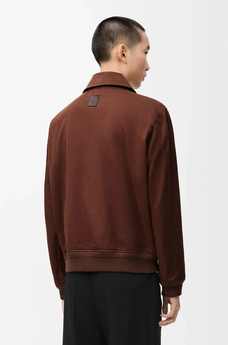 jacke aus baumwolle braundunkelbraun