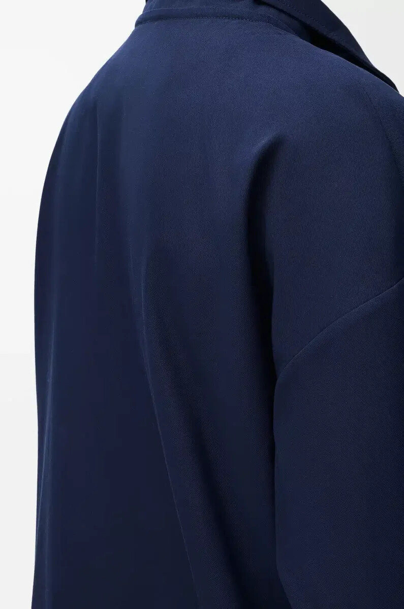 kapuzenjacke aus baumwolle marineblaubeige