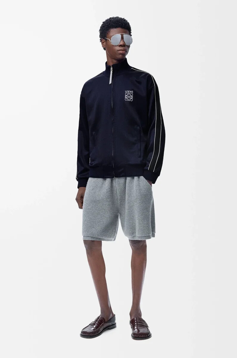 trainingsjacke aus funktionsjersey dunkelblau
