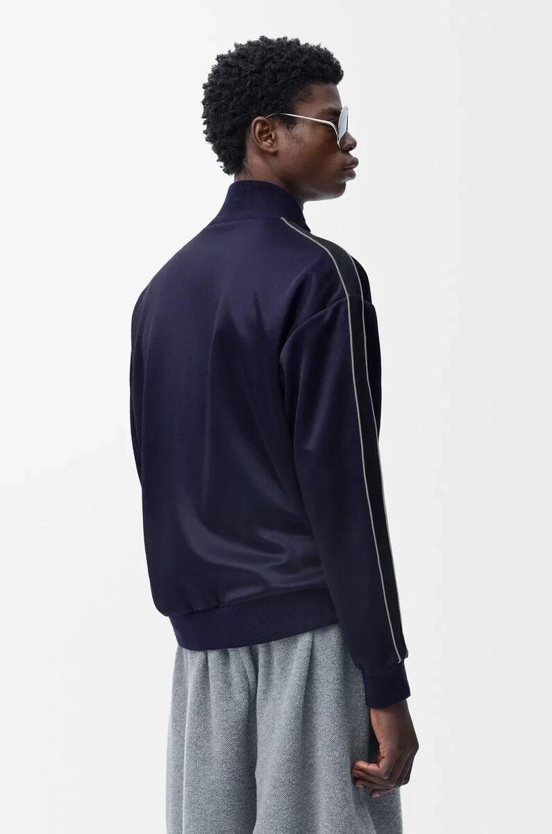 trainingsjacke aus funktionsjersey dunkelblau