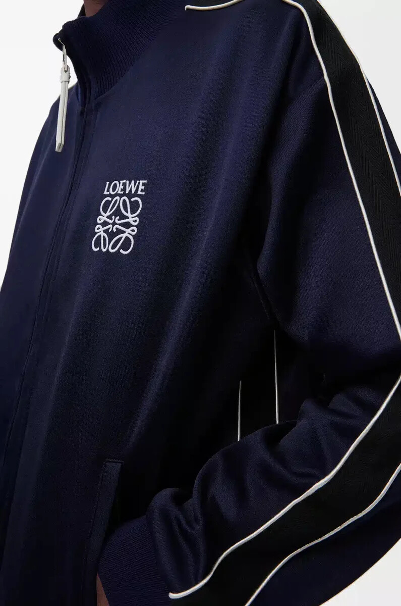 trainingsjacke aus funktionsjersey dunkelblau