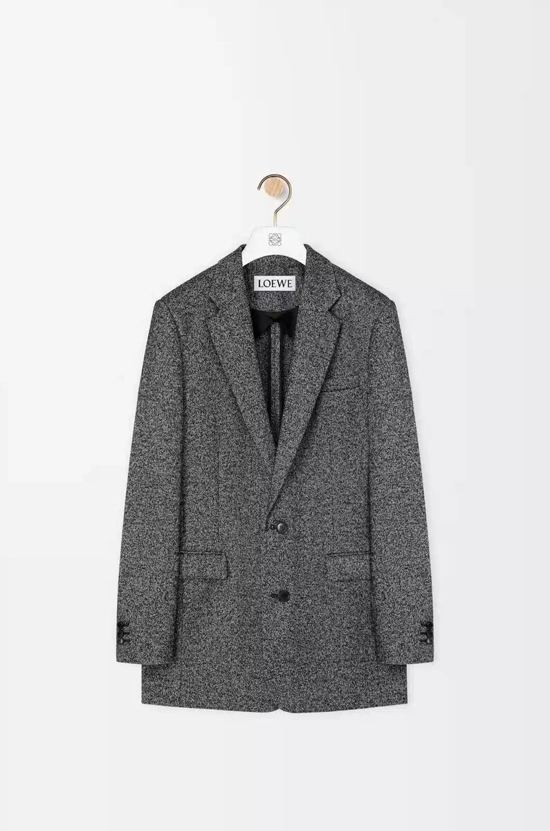 jacke aus wollmischung schwarzweiß