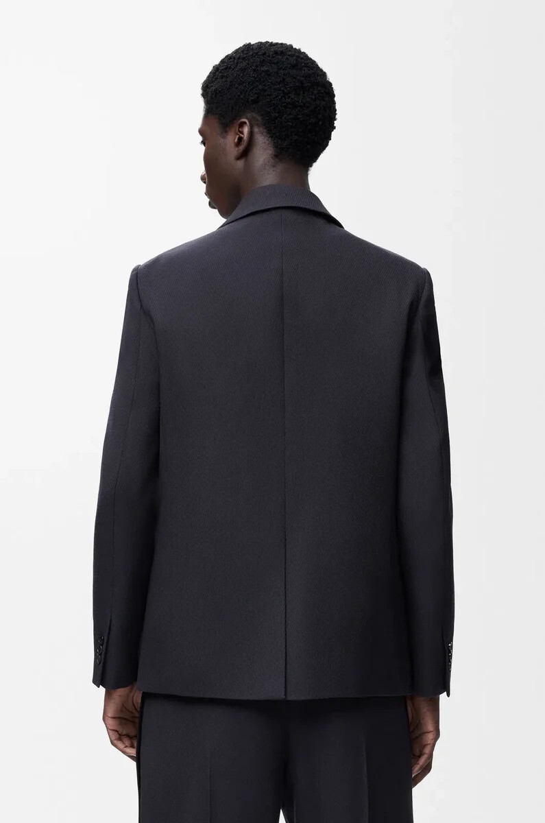 jacke aus wolle dunkelblau