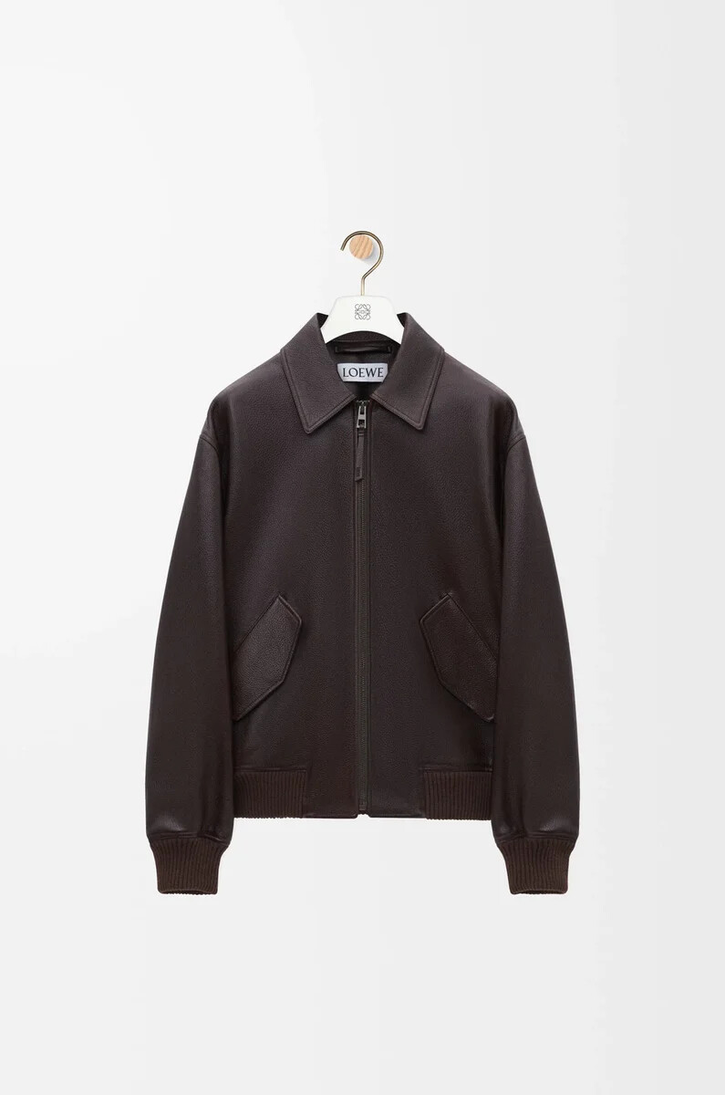 fliegerjacke aus hirschleder in oxblood
