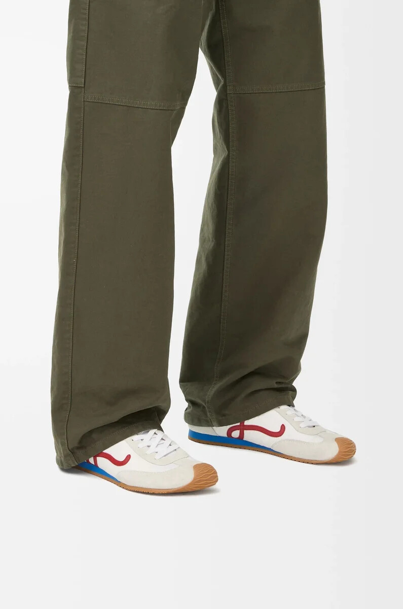 ballet runner 2.0 aus nylon und kalbsleder weißrotblau