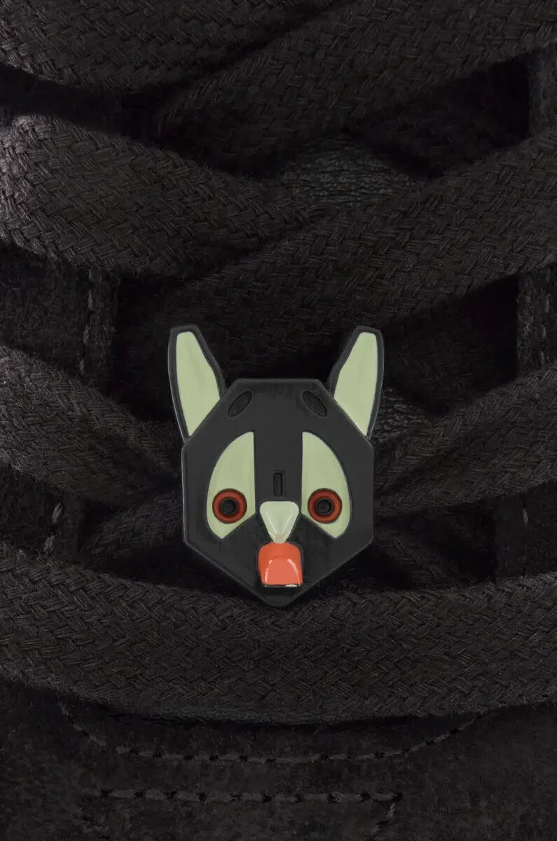 ballet runner 2.0 aus nylon und kalbsleder schwarzorangehellgrün