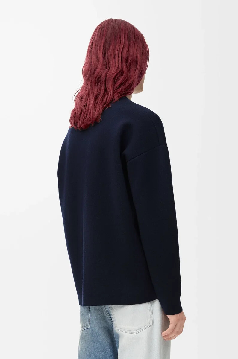 anagrammpullover aus wolle marineblau