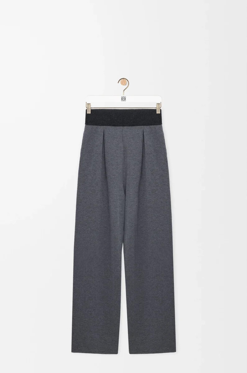 hose aus wolle grau meliert