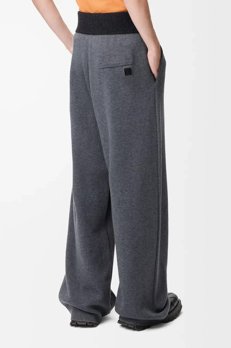 hose aus wolle grau meliert