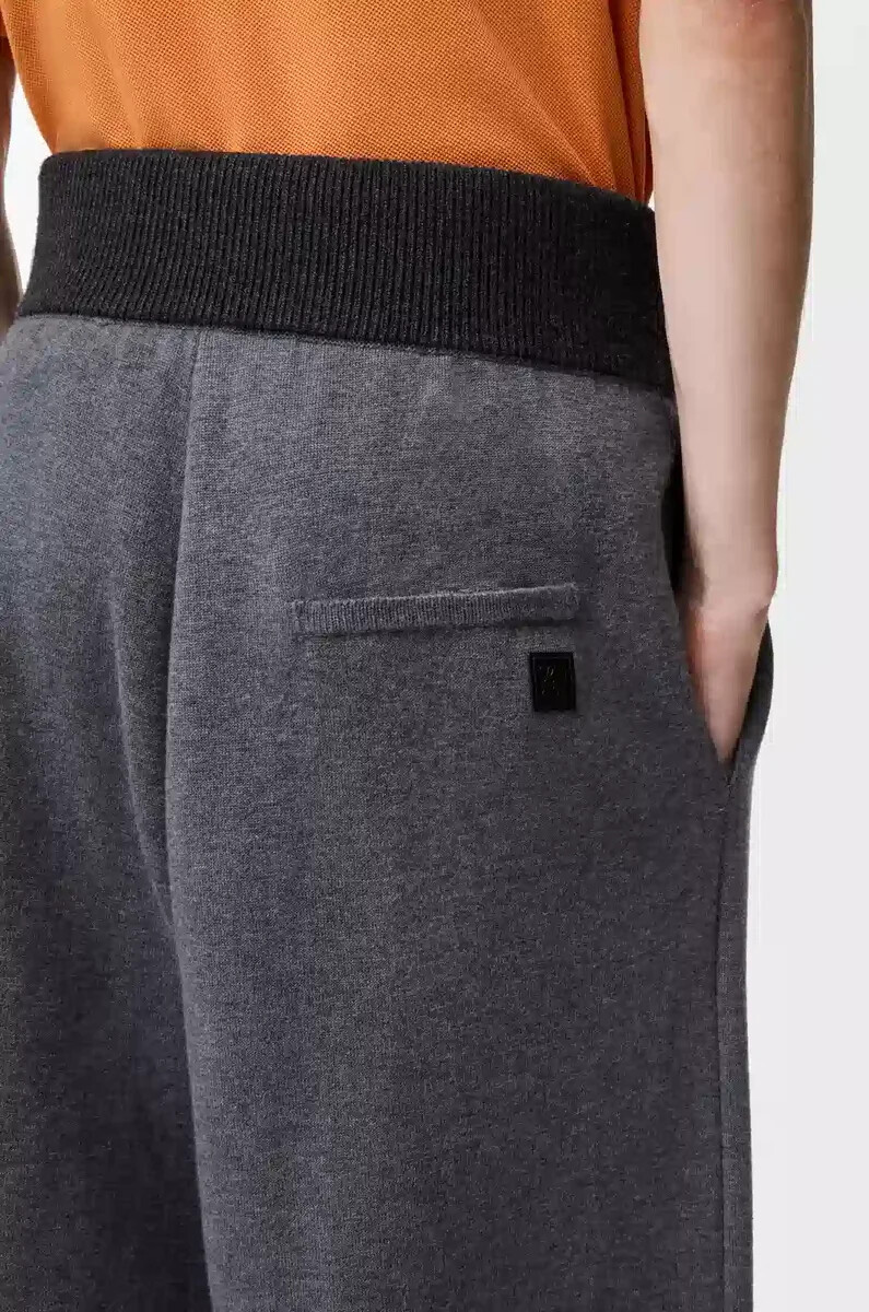 hose aus wolle grau meliert